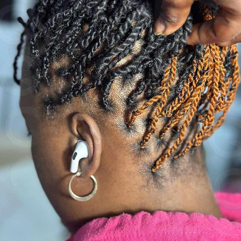 QVR 5 Packs Highlights Color Afro kinky Bulk For Braiding Dreadlock Hair - Image 4