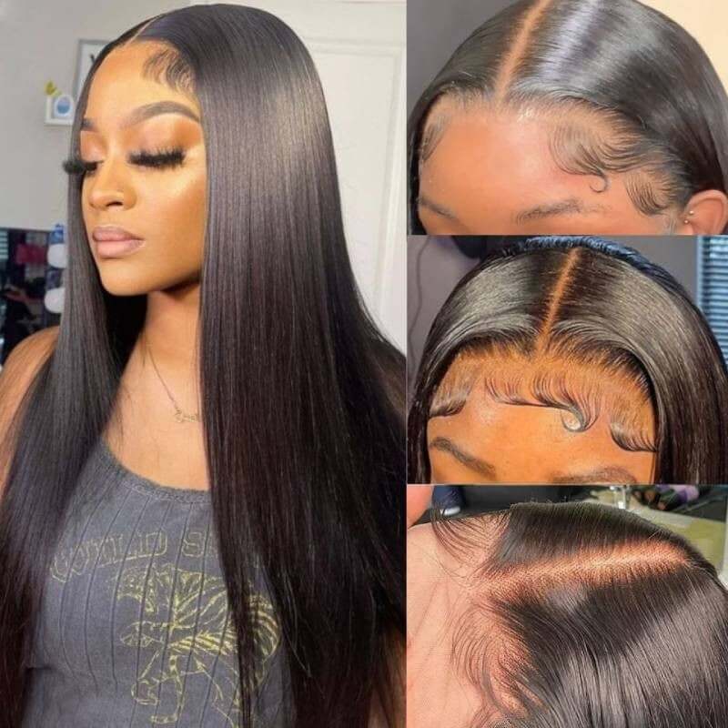 QVR 5x5 HD Lace Closure Wigs Beginner Friendly Straight Glueless Wig Human Hair Wig
