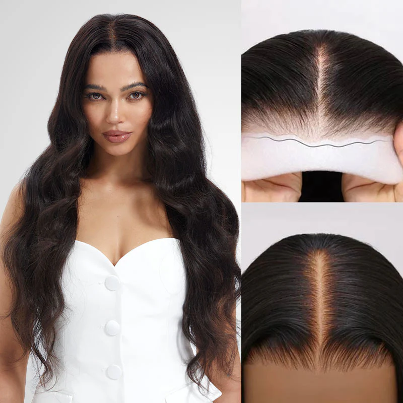 QVR 7x5 Glueless Lace Body Wave Wig With Pre Plucked Hairline 100% Human Hair - Image 2
