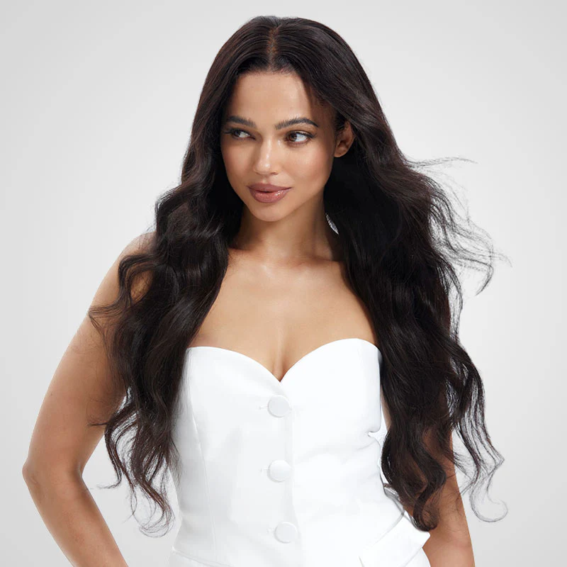 QVR 7x5 Glueless Lace Body Wave Wig With Pre Plucked Hairline 100% Human Hair - Image 3