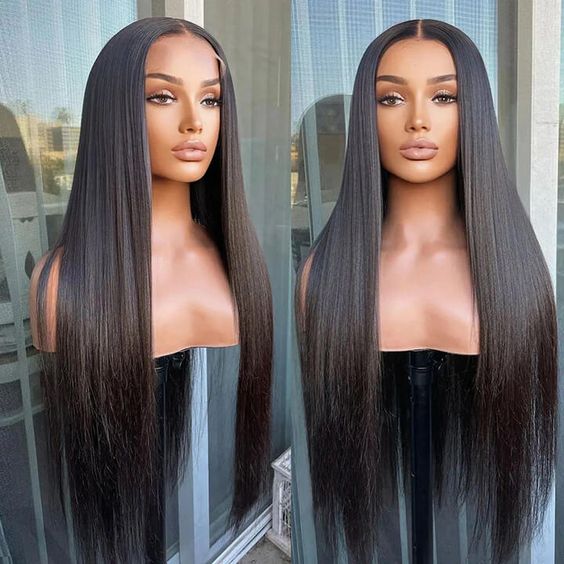 QVR 7x5 Glueless Lace Straight Wig With Pre Plucked Hairline 180% Density - Image 8