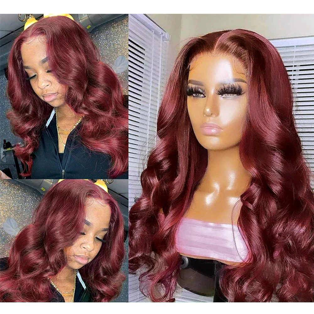 QVR Straight Human Hair Bundles Remy Brazilian Hair Weave 3 Bundles 99J Red Wine Human Hair Extensions - Image 4