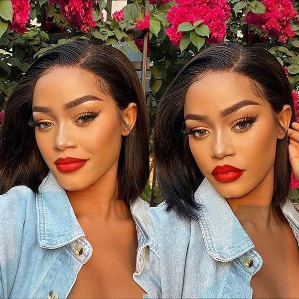 QVR Beginner Friendly Straight 5x5 Lace Closure Short Bob Wig 100% Human Hair - Image 6