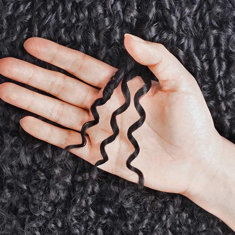 QVR Best 9PCS Weft Clip In Hair Extensions 5PCS Volumizer Ramen Curl Clip In Human Hair - Image 4