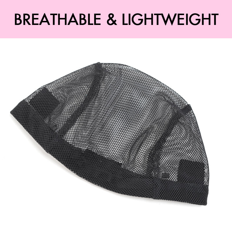 QVR Black Mesh Weaving Cap Elastic Crochet Braid Wig Caps for Making Wig - Image 6