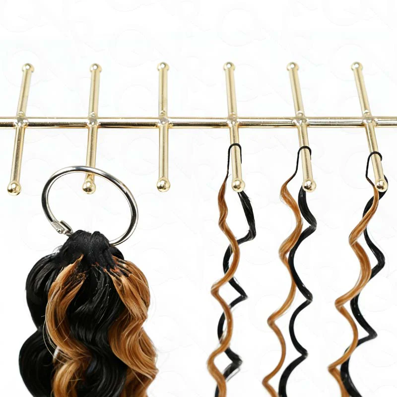 QVR Blonde Highlight Feather Crochet Human Hair #P1B/27 Water Wave Machine Made Crochet Weave Hair Extensions - Image 7