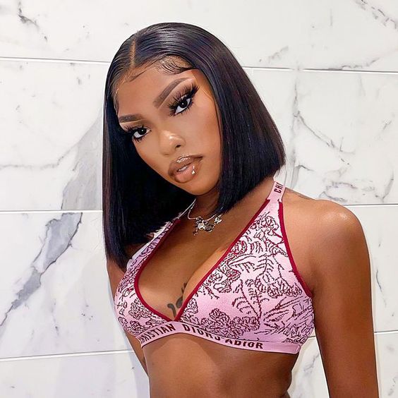 QVR Bob 13x4 Lace Frontal Wigs Brazilian Straight Black Virgin Human Hair Wigs - Image 4