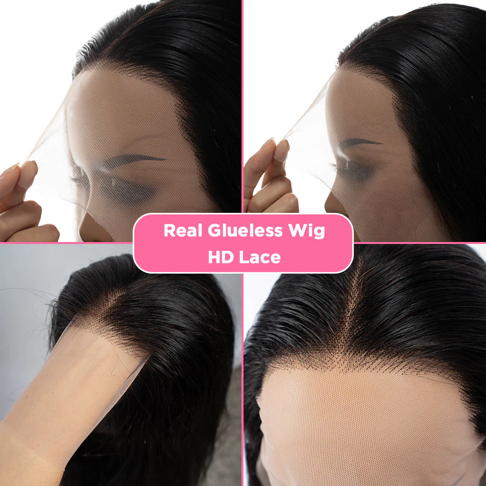 QVR Body Wave 13x4 HD Lace Frontal Wig Undetectable Lace Frontal Human Hair Wigs For Women - Image 6