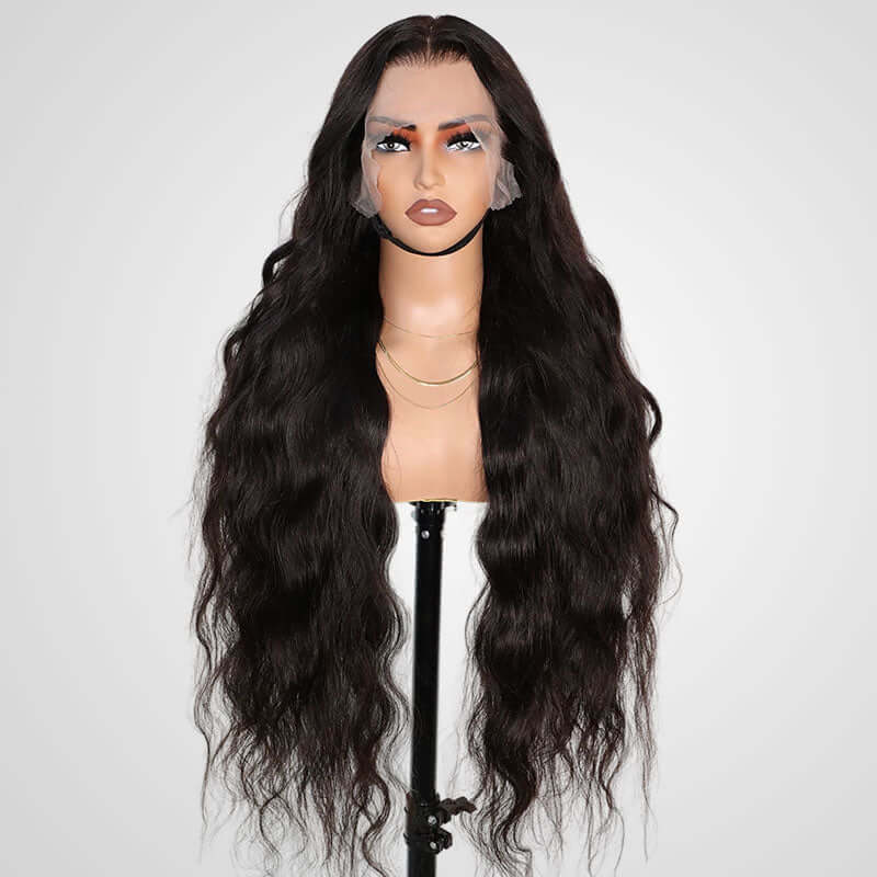 QVR Body Wave 13x4 Lace Frontal Wigs Free Part Long Wig 100% Human Hair - Image 4