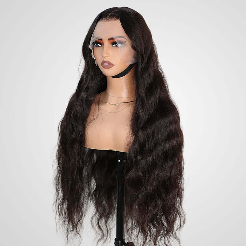 QVR Body Wave 13x4 Lace Frontal Wigs Free Part Long Wig 100% Human Hair - Image 6