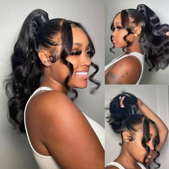 QVR Brazilian Body Wave Full Lace Wig Handmade Natural Black Human Hair Knotless Wigs - Image 2