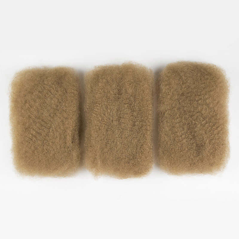 QVR Brown Color Afro kinky Bulk Hair Extensions For Braiding Dreadlock Human Hair - Image 5