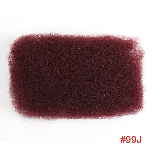 QVR #Burgundy+#1B Two Colors Afro Kinky Bulk Human Hair For Braiding DreadLock - Image 3