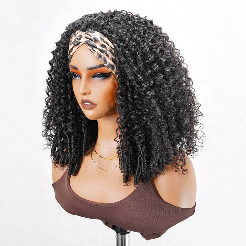QVR Glueless Burmese Curly Half Wig 250% Density Human Hair Wig Wear Go Flip Over Wig - Image 11