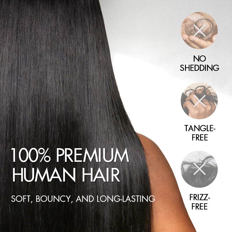 QVR Burmese Curly Feather Crochet Human Hair Ombre Brown #T1B/4 Machine Made Crochet Weave Hair Extensions - Image 14