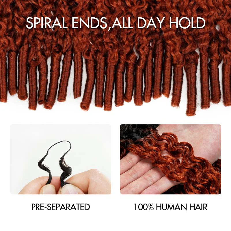 QVR Burmese Curly Feather Crochet Human Hair #T1B/350 Miracle Knots Machine Made Crochet Weave Hair Extensions - Image 3