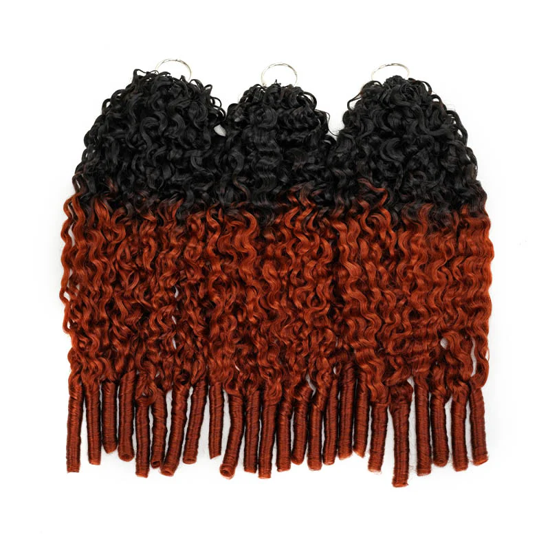 QVR Burmese Curly Feather Crochet Human Hair #T1B/350 Miracle Knots Machine Made Crochet Weave Hair Extensions - Image 5
