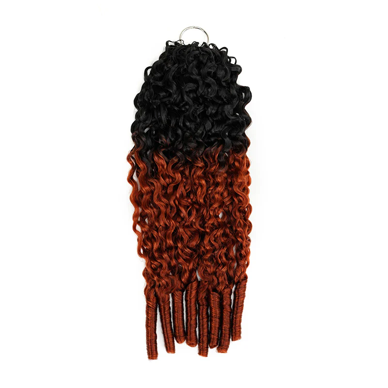 QVR Burmese Curly Feather Crochet Human Hair #T1B/350 Miracle Knots Machine Made Crochet Weave Hair Extensions - Image 6