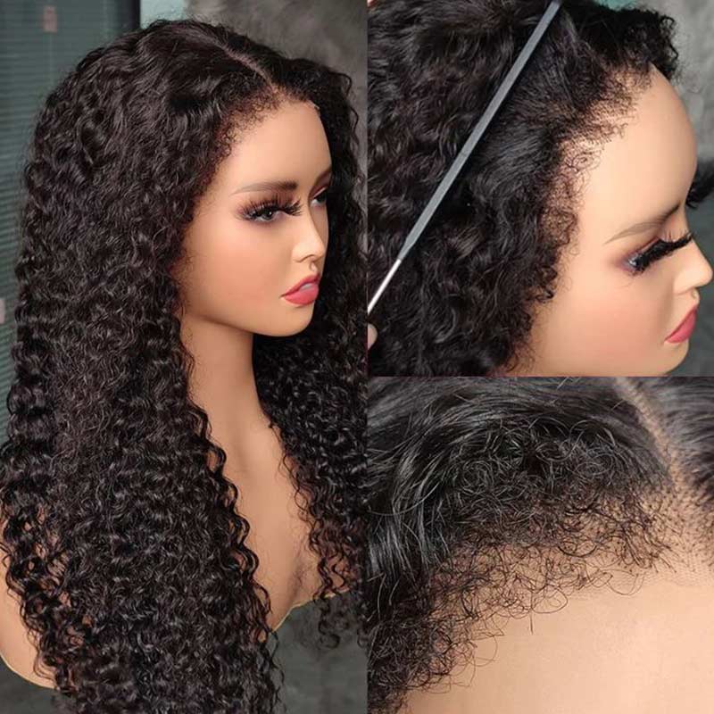 QVR Curly Edge Deep Wave 13x4 HD Transparent Lace Front Wigs With Realistic Hairline - Image 3