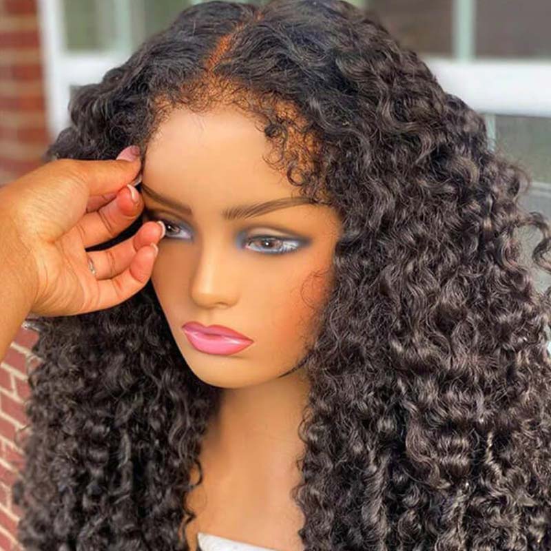 QVR Curly Edge Deep Wave 13x4 HD Transparent Lace Front Wigs With Realistic Hairline - Image 5
