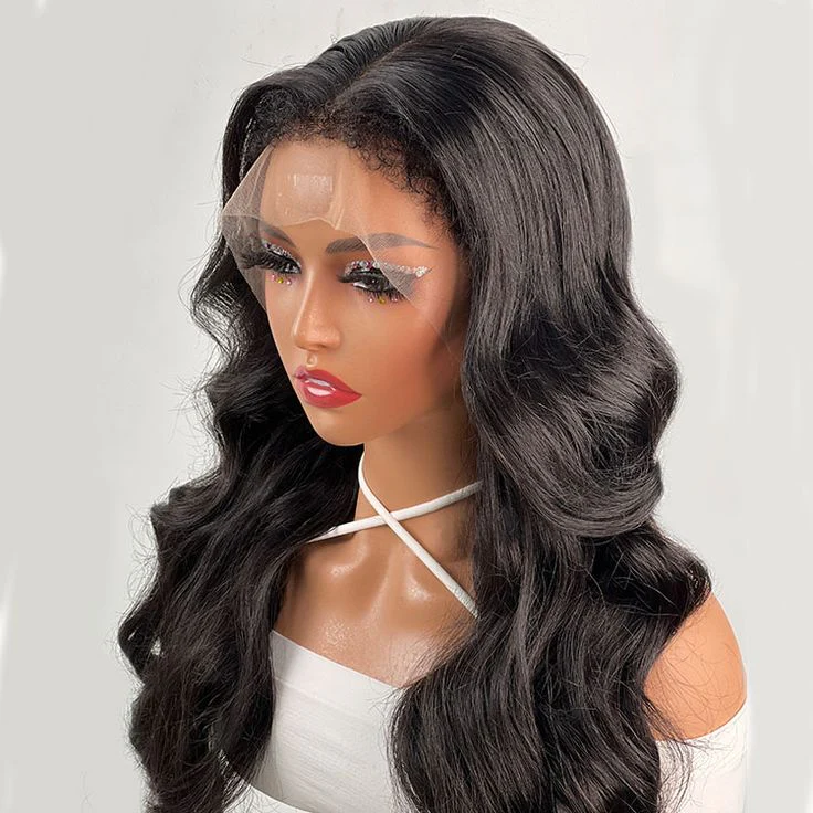 QVR Curly Edges 13x4/13x6 Lace Frontal Wigs Body Wave With Realistic Type 4 Hairline - Image 3
