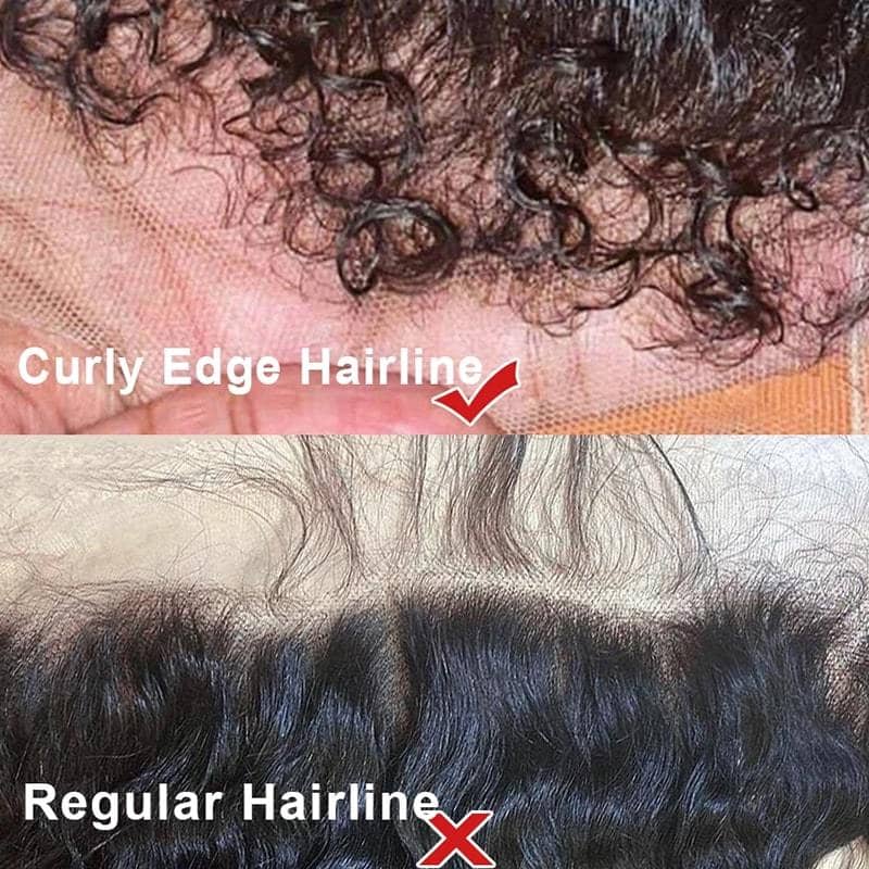 QVR Curly Edges 13x4/13x6 Lace Frontal Wigs Body Wave With Realistic Type 4 Hairline - Image 5