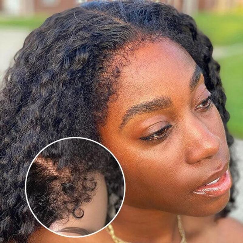 QVR Curly Edges Hairline Water Wave 5x5 Transparent HD Lace Closure Human Hair Wigs - Image 5