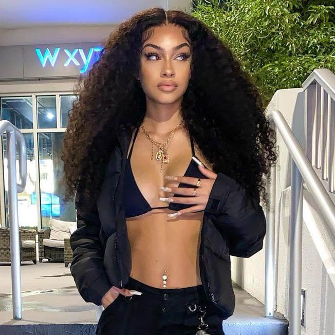 QVR Deep Wave 13x4 Transparent Lace Front Wigs Virgin Human Hair Black Wig - Image 5