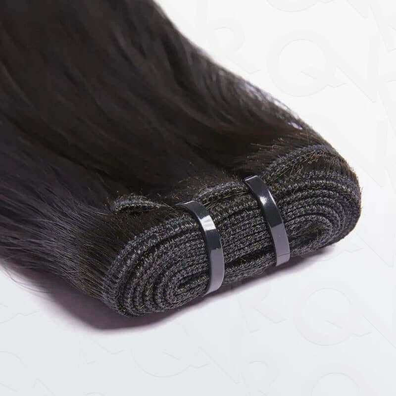 QVR Flawless Straight Human Hair Bundle Black Blonde Highlights Sew In Hair Extensions - Image 8