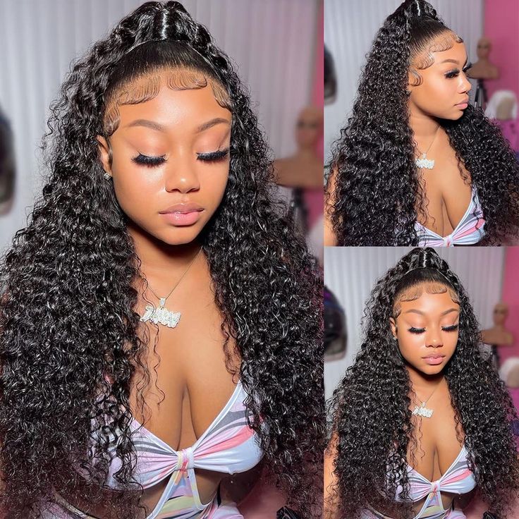QVR Glueless 13x4 HD Lace Frontal Wig Curly Wigs Human Hair Wigs For Black Women - Image 5