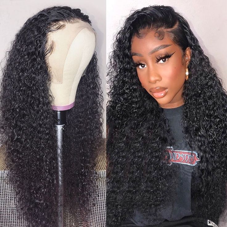 QVR Glueless 13x4 HD Lace Frontal Wig Curly Wigs Human Hair Wigs For Black Women - Image 7