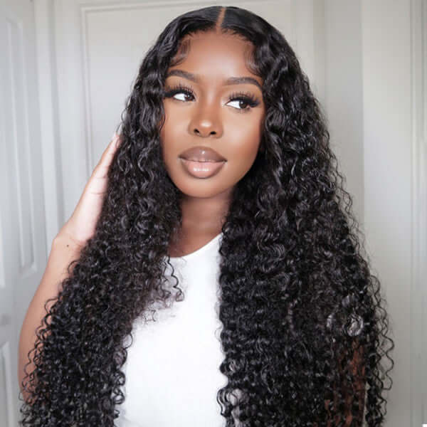 QVR Glueless 5x5 HD Lace Closure Curly Human Hair HD Wig Undetectable Lace - Image 14