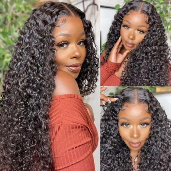 QVR Glueless 5x5 HD Lace Closure Curly Human Hair HD Wig Undetectable Lace - Image 2