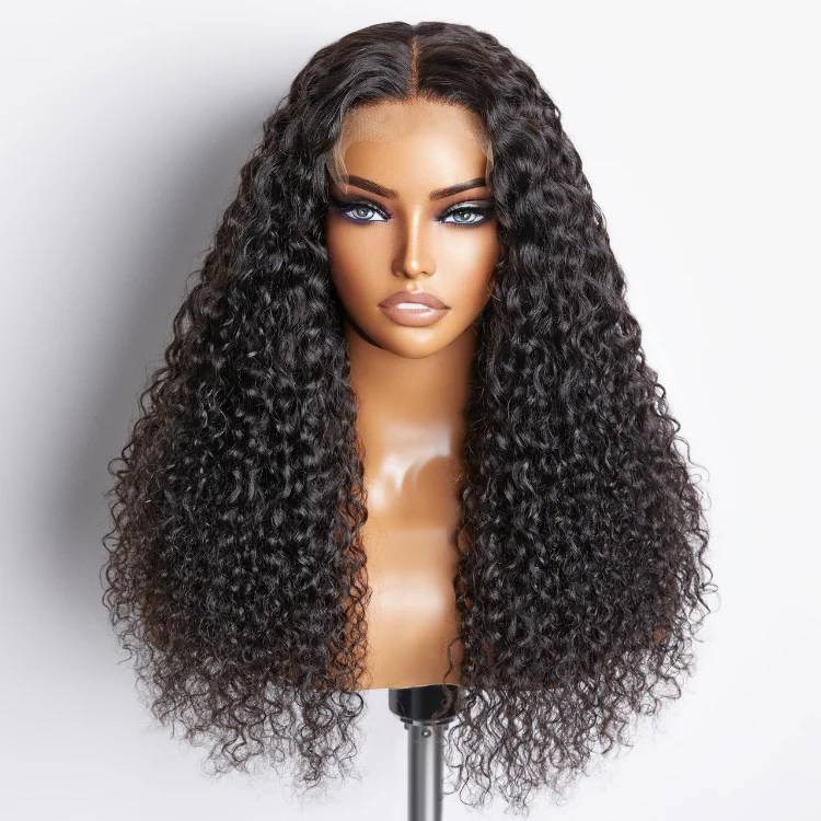 QVR Glueless 5x5 HD Lace Closure Deep Wave Wig Human Hair Undetectable Lace Wig - Image 6