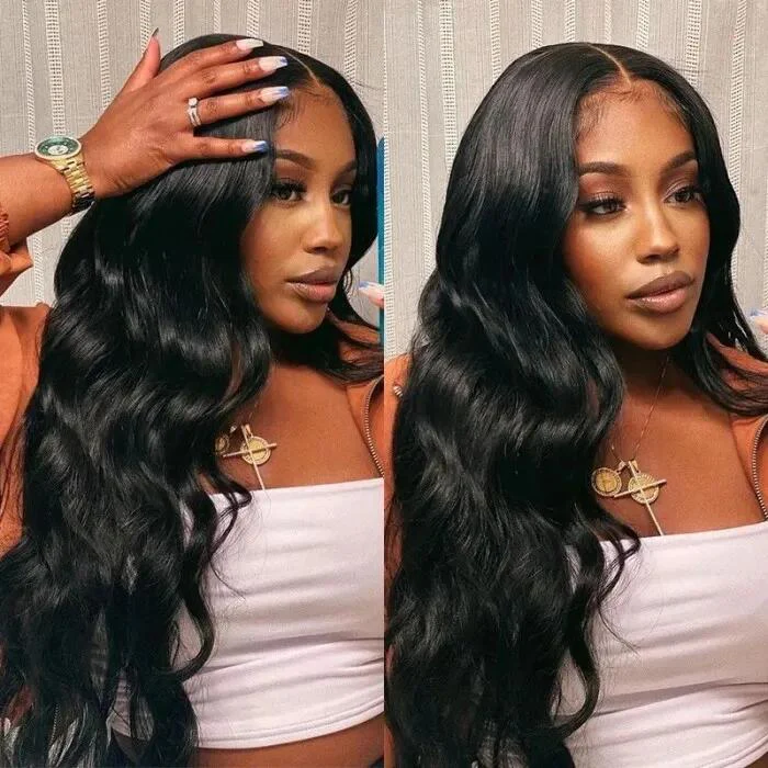 QVR Glueless Beginner Friendly V Part Wig Body Wave Human Hair Wigs No Sew In No Gel NO Leave Out - Image 3