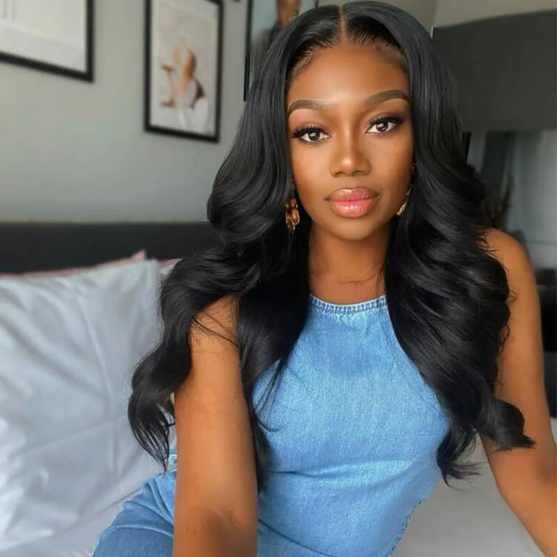 QVR Glueless Beginner Friendly V Part Wig Body Wave Human Hair Wigs No Sew In No Gel NO Leave Out - Image 4