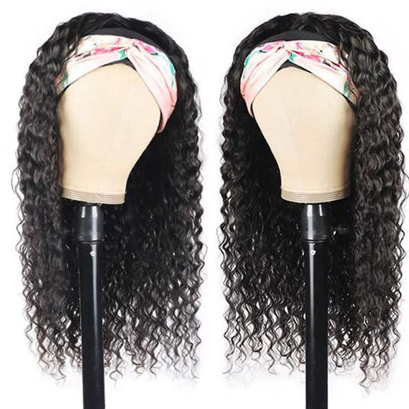 QVR Glueless Deep Wave Headband Wig Human Hair Wear and Go Wigs Natural Looking - Image 5