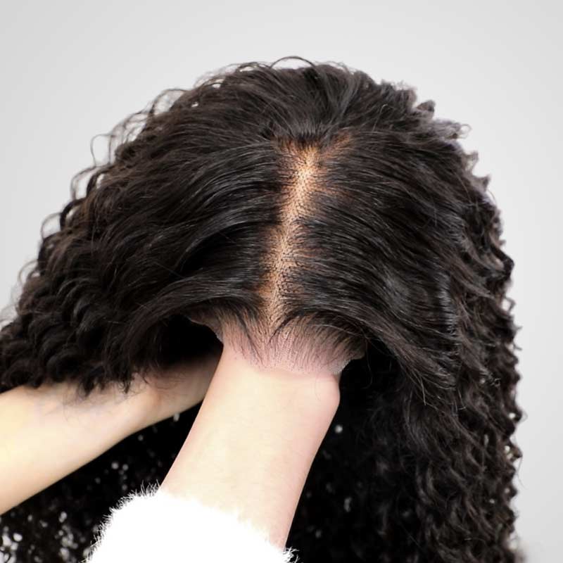 QVR Glueless Jerry Curly Pre-Bleached 7x5 Lace Wig with Pre-plucked Hairline - Image 6