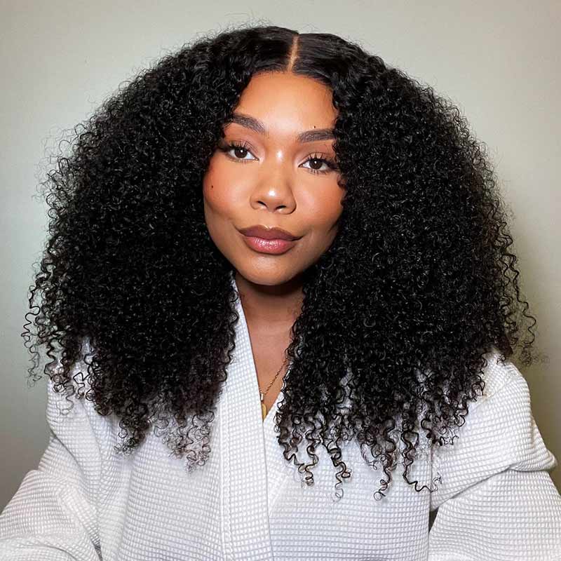 QVR Glueless Jerry Curly Pre-Bleached 7x5 Lace Wig with Pre-plucked Hairline - Image 7
