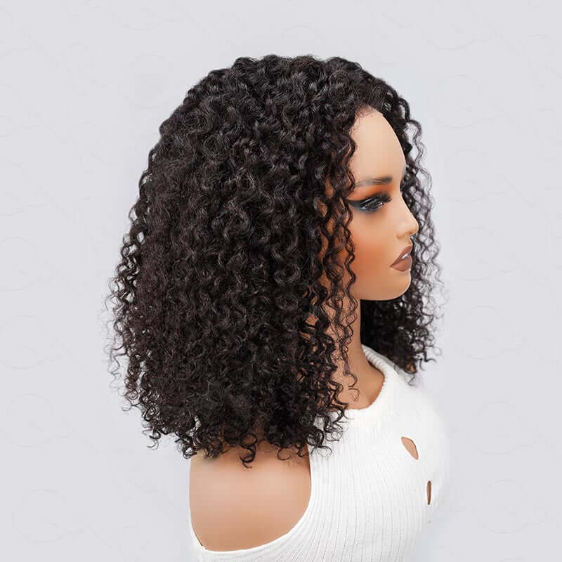 QVR Glueless Kinky Curly 5x5 Lace Closure Wig Ready to Go Soft Short Bob Wigs - Image 6