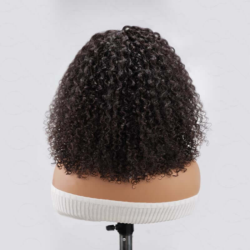 QVR Glueless Kinky Curly 5x5 Lace Closure Wig Ready to Go Soft Short Bob Wigs - Image 7