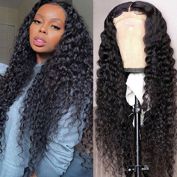 QVR Glueless Pre-cut 13x4 HD Lace Frontal Human Hair Wigs Deep Wave Wear Go Wigs - Image 7