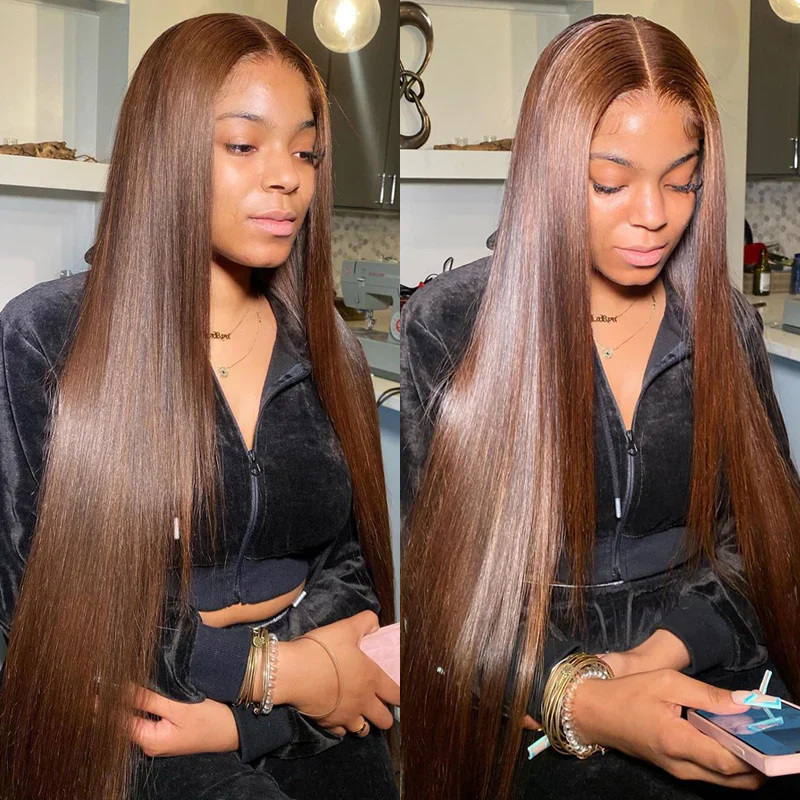 QVR Glueless Pre-Cut 4x6 Lace Closure Dark Brown #4 Colored Wear&Go Upgrade HD Lace Straight/Body Wave Human Hair Wig Beginner-Friendly - Image 6