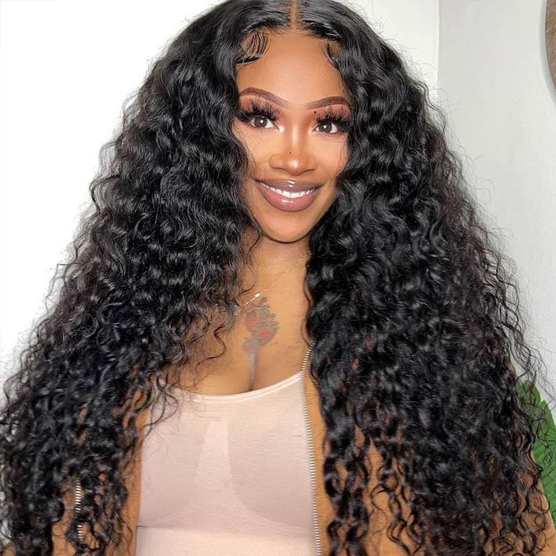 QVR Glueless Water Wave Pre-Bleached 7x5 Lace Wig With Invisible Knots - Image 2