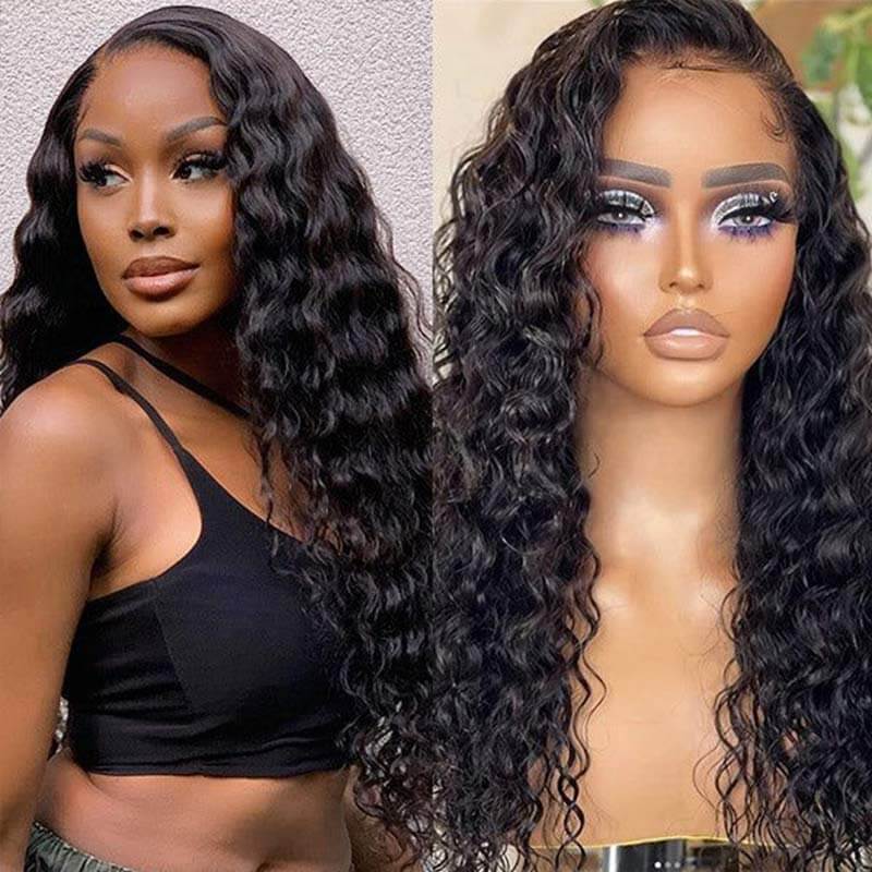 QVR Glueless Water Wave Pre-Bleached 7x5 Lace Wig With Invisible Knots - Image 4
