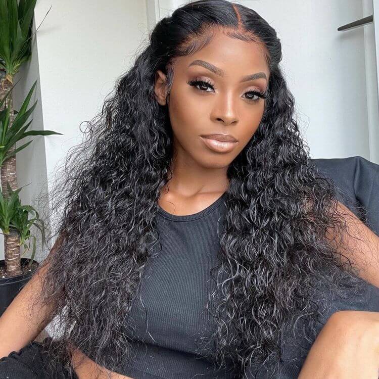 QVR Glueless Water Wave V Part Wigs 180% Density Super Natural Human Hair Glueless 0 Skill Needed Wig - Image 9