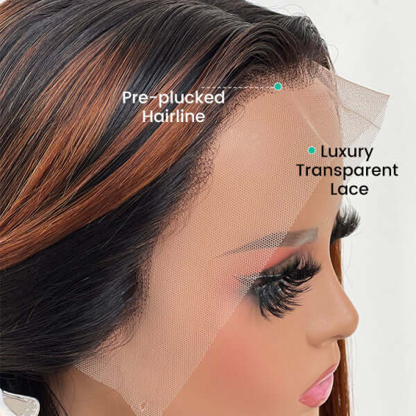 QVR Glueless Wig Highlight P1B/30 Body Wave 13x4 Lace Frontal Wigs Human Hair Wig For Black Women - Image 8