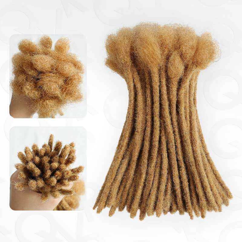 QVR Handmade Dreadlocks Natural Black Thickness 0.6cm Human Hair Loc Extensions - Image 9
