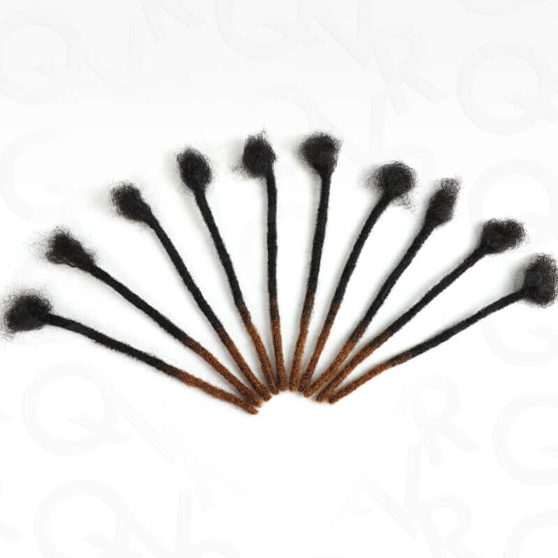 QVR Handmade Dreadlocks Ombre #T1B/30 Color Thickness 0.6cm Loc Extensions Human Hair - Image 4