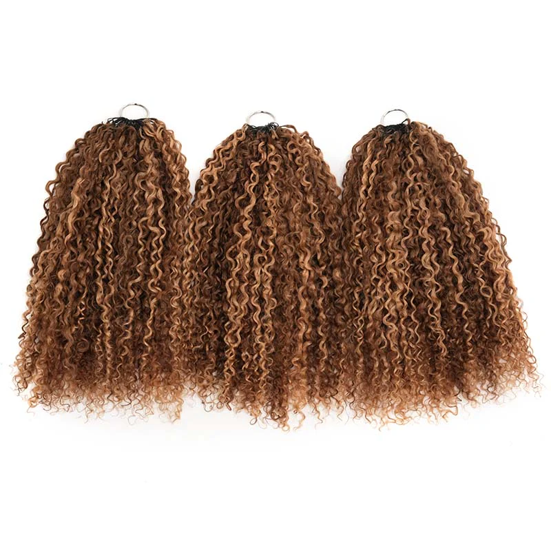 QVR Highlight #P4/27 Feather Crochet Human Hair Burmese Kinky Curly Miracle Knots Hairstyle - Image 7